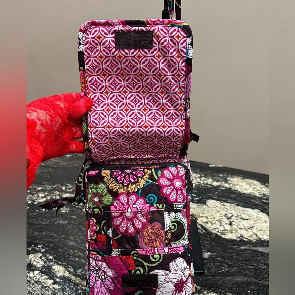 Vera Bradley Pink and Black Floral Crossbody Bag - Picture 6 of 10